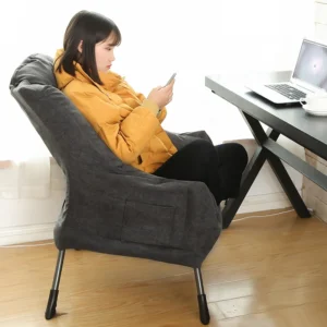 Curved Boucle Cocoon Accent Chair