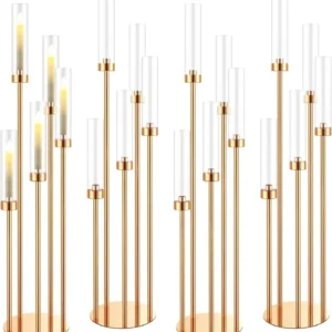 42-Inch Gold Floor Candelabra, 5-Arm