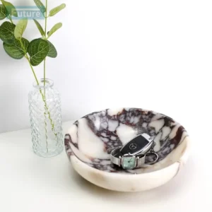 Hand-Carved Marble Fruit Bowl