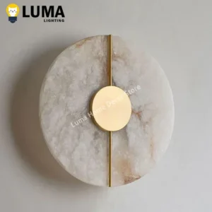 Natural Marble & Copper Wall Sconce