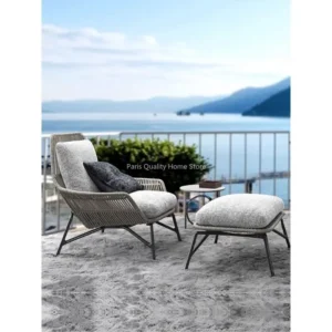Nordic Woven Rattan Lounge Chair