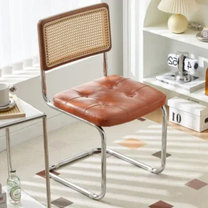 Nordic Solid Wood Rattan Dining Chair