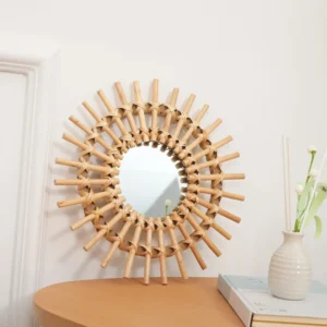 Rattan Sunburst Wall Mirror