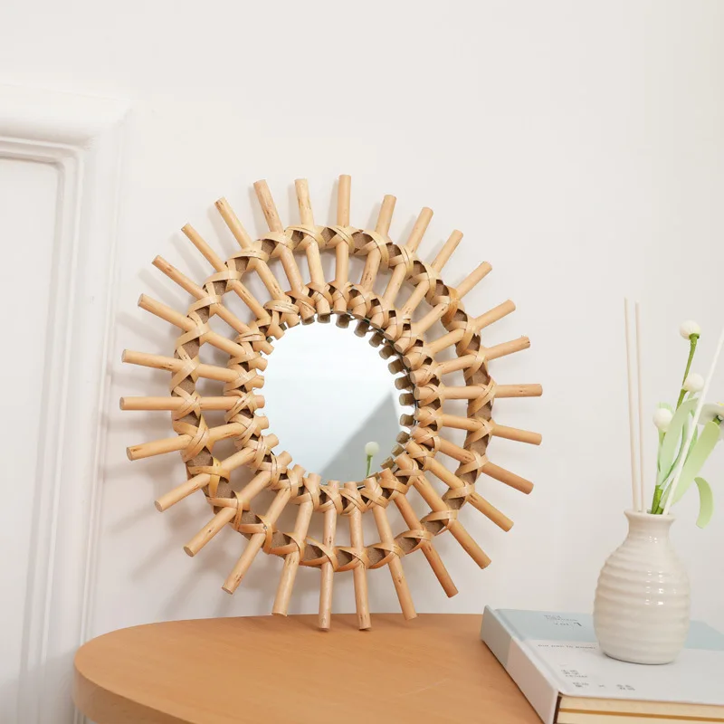 Rattan Sunburst Wall Mirror